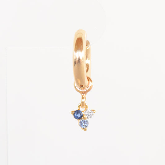 Hoop Charm - 3 Leaf Flower (+ Colours)
