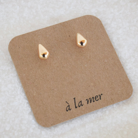 Gold Mini Teardrop Studs
