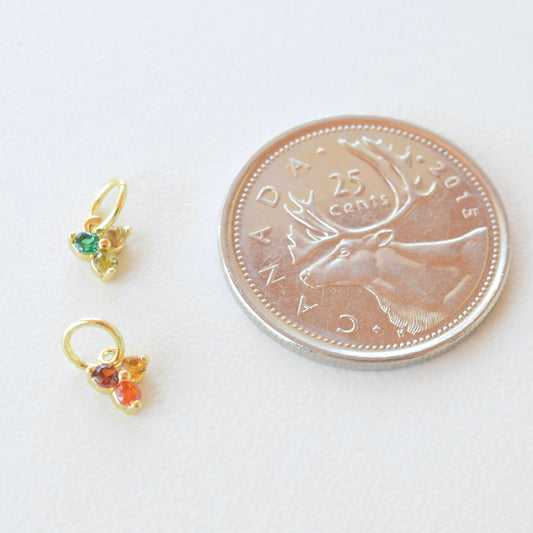 Necklace/Bracelet Charm - Tri Leaf Flower (Fall)