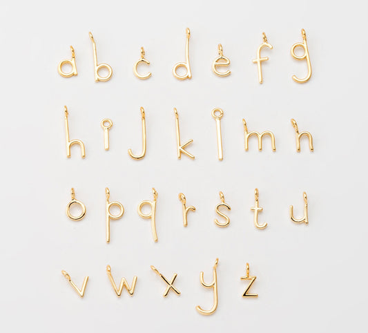 Necklace/Bracelet Charm - Lowercase Initial