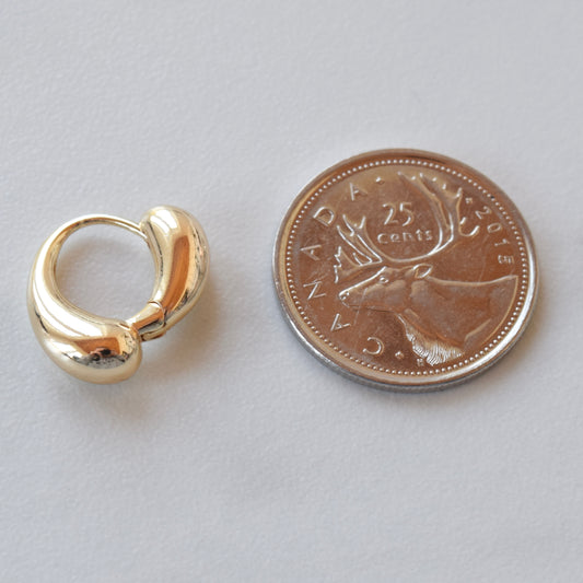Gold Offset Hoops