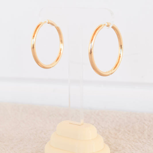 Gold Large Classic Hoops