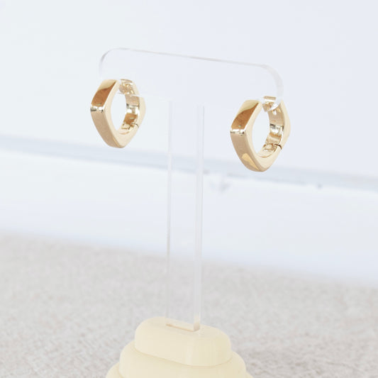 Gold Square Hoops