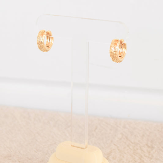 Gold Texture Chunky Hoop
