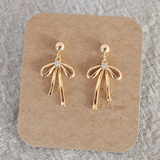 Gold Bow Dangle