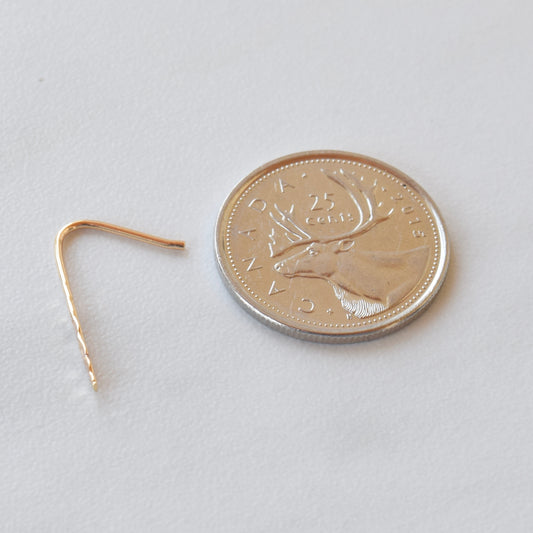 Gold Hammered Hooks #1
