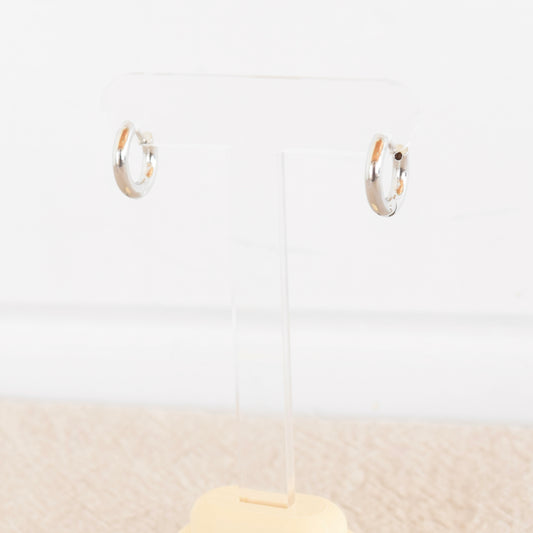 Silver Classic Thick Hoop