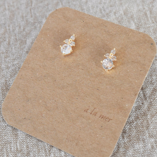 Gold Pave Stud
