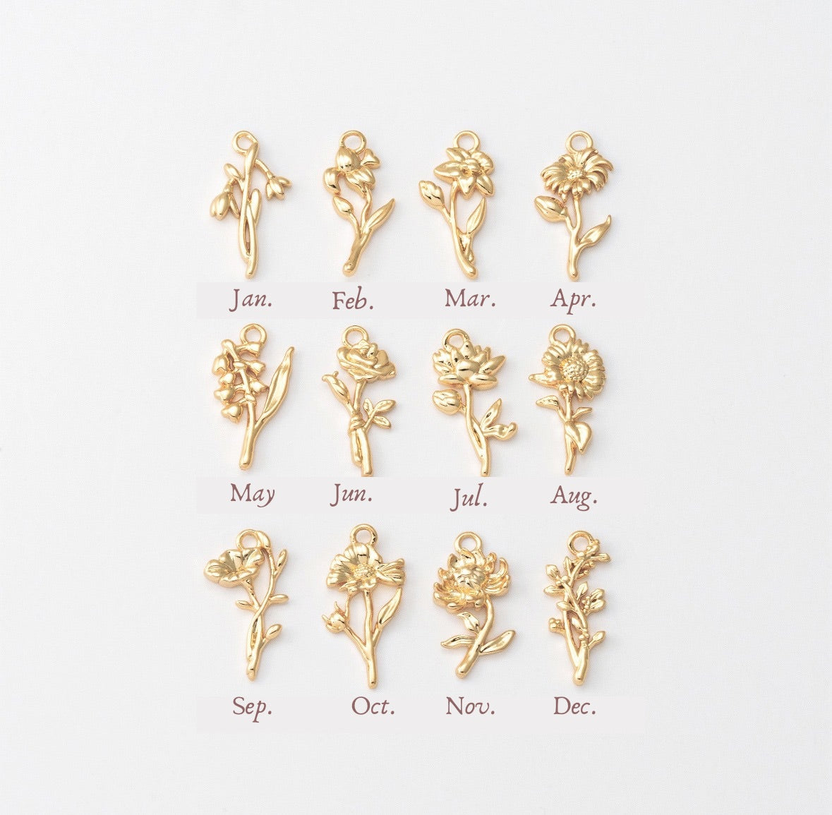 Necklace/Bracelet Charm - Birth Flower
