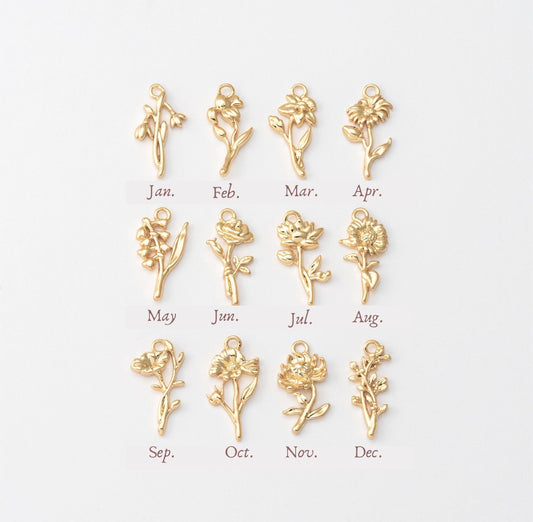 Necklace/Bracelet Charm - Birth Flower