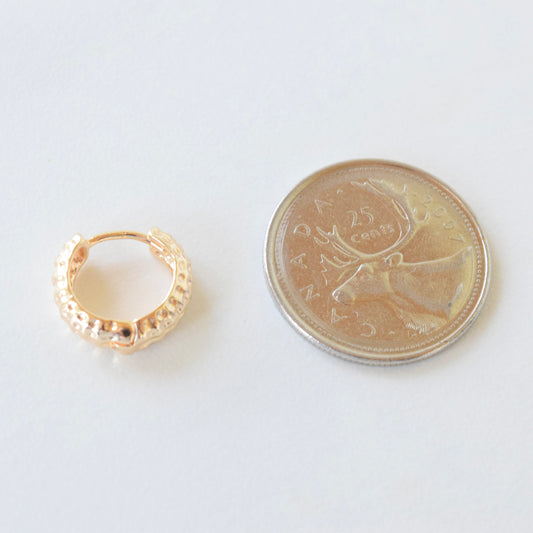Gold Bumpy Hoop