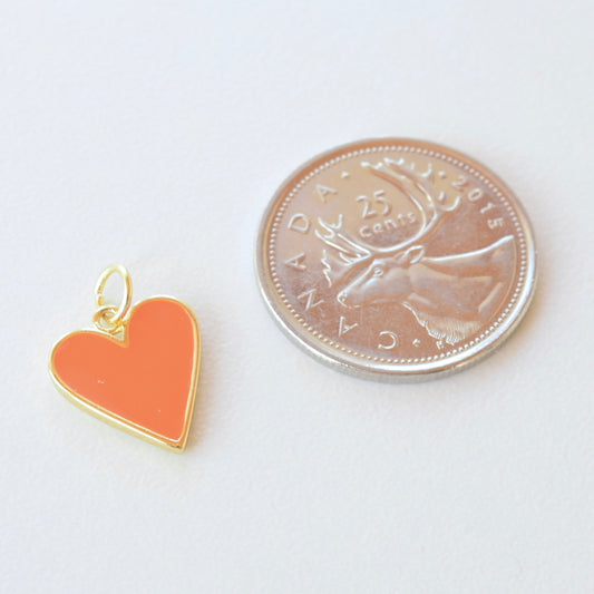 Necklace/Bracelet Charm - Orange Enamel Heat