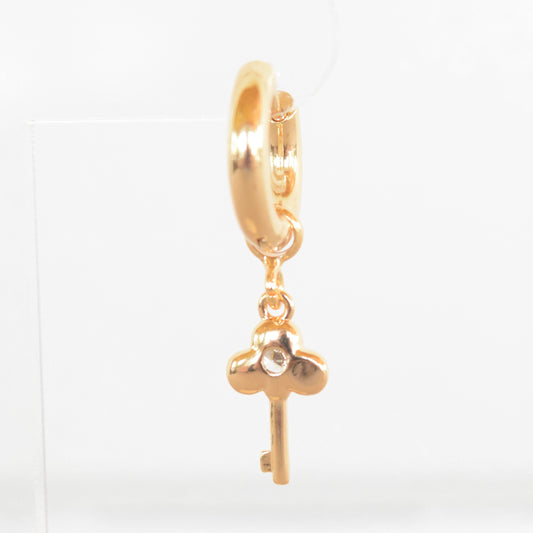 Hoop Charm - Pave Key