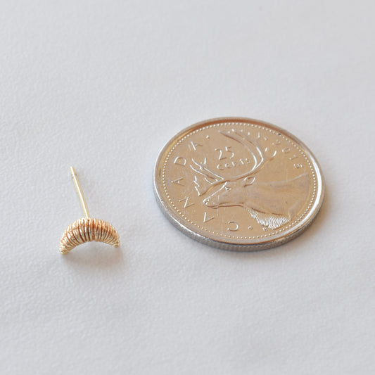 Gold Croissant Studs