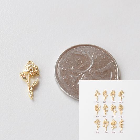 Necklace/Bracelet Charm - Birth Flower