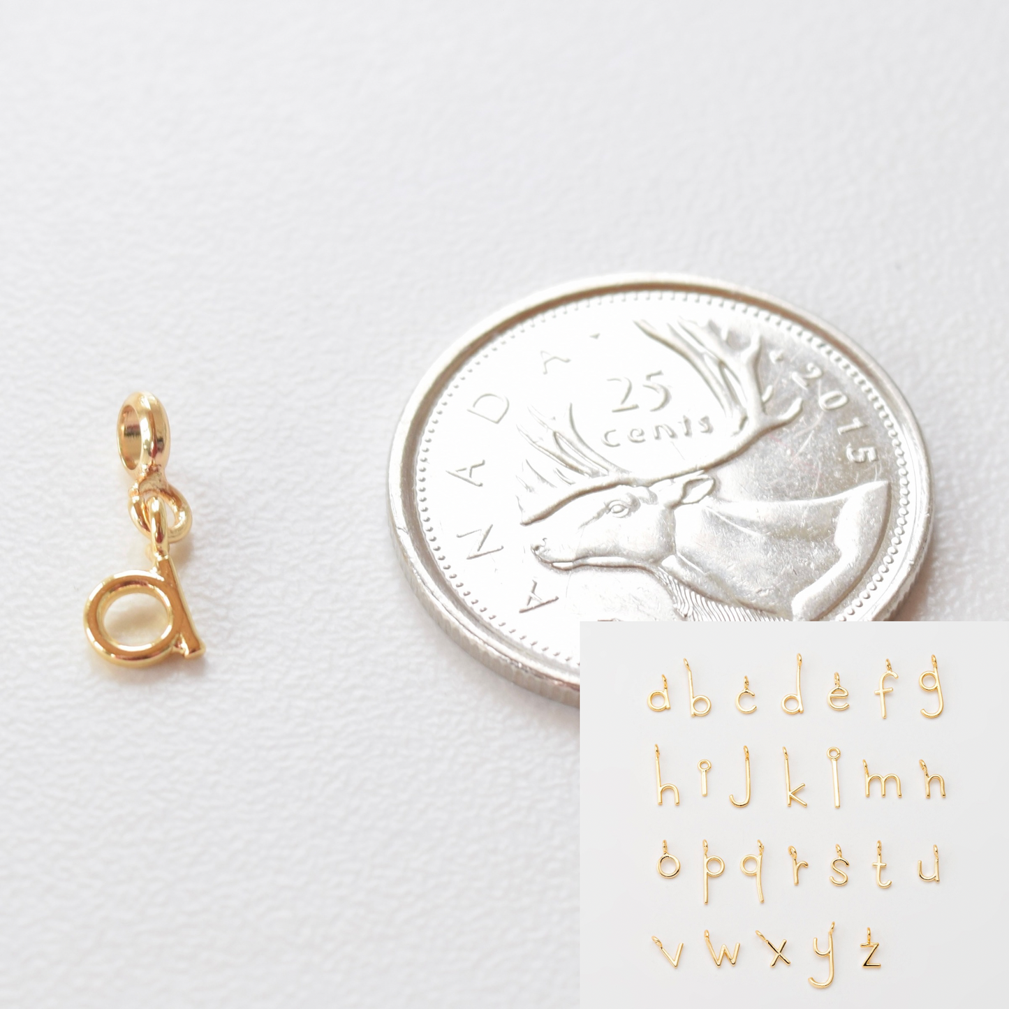 Necklace/Bracelet Charm - Lowercase Initial