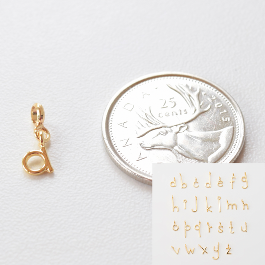 Necklace/Bracelet Charm - Lowercase Initial